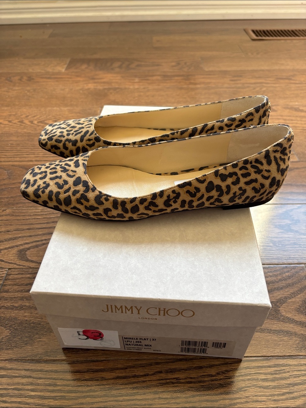 Jimmy Choo Mirele Flat Leopard-Print suede 37 - Picture 2 of 4